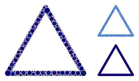 Rounded Triangle Frame Mosaic Icon of Circle Dots 스톡 일러스트