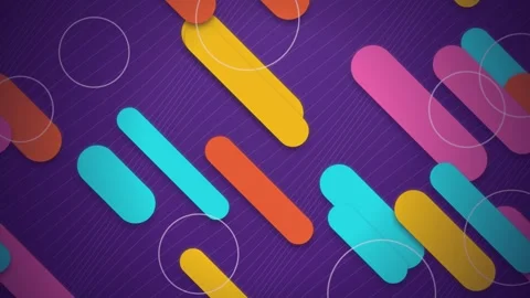 Rounded vector capsule shapes move diagonally in a seamless loop 库存影片 341490536