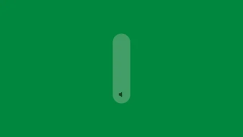 Rounded vertical volume bars moving on a green screen background. 4K Video stock 343265708