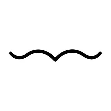 Rounded wave decorative divider vector illustration suitable for branding a.. Stock Illustration