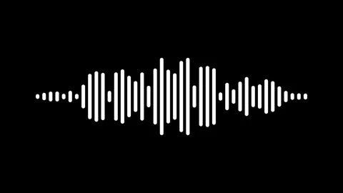 Rounded white equalizer bars pulsing to the beat Stock-Footage 348268993