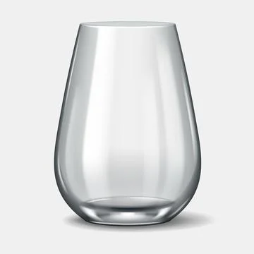 Rounded wine glass with elegant transparent design Stock Illustration