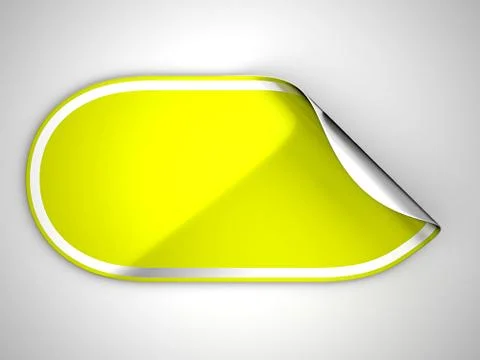 Rounded yellow hamous sticker or label Stock Illustration