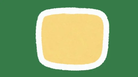 Rounded Yellow Rectangle with White Border 2D Animation on Green Screen Видео 333521079