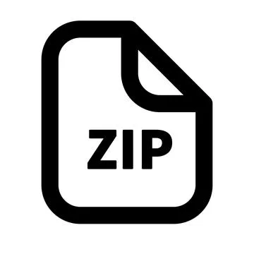 Rounded ZIP file icon. Archived data. Vector. Stock Illustration