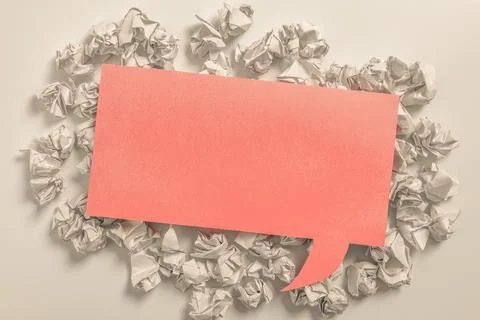 Rounden Speech Bubble On Floor With Important Information Written In. Circled Stock Photos