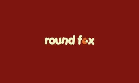RoundFox Logo Illustrazione stock