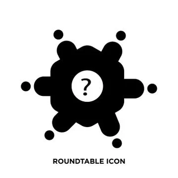 Roundtable icon vector Stock Illustration