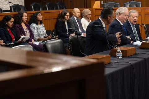 Roundtable on temporary protected immigration status on Capitol Hill, Washington Stock Photos