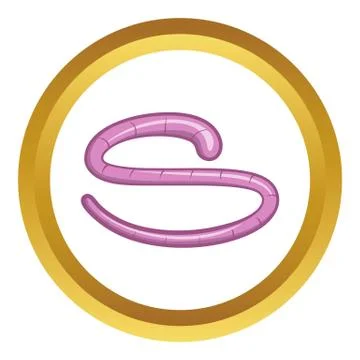 Roundworm vector icon Stock Illustration
