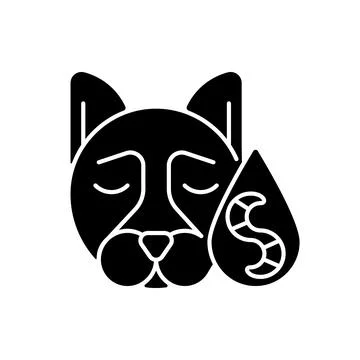 Roundworms black glyph icon Stock-Illustration
