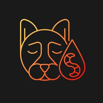 Roundworms gradient vector icon for dark theme 스톡 일러스트