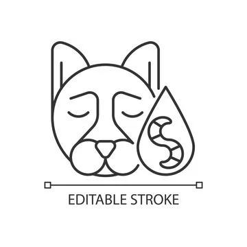 Roundworms linear icon Stock Illustration