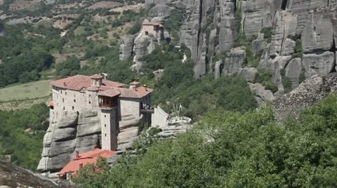 Roussanou monastery _1 Stock Footage 11815074