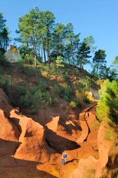 Roussillon Cliffs at Sunset Stock Photos