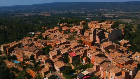 Roussillon France back Stock Footage