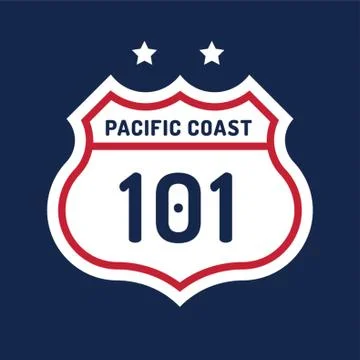 Route 101 sign Stock Illustration