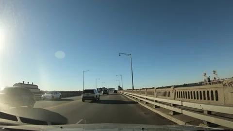 Route 46 west highway Dash Camera POV view, Little Ferry, NJ - 4K Stock Footage 256355813