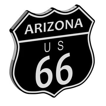 Route 66 Arizona Stock Illustration