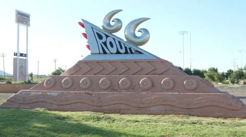 Route 66 Monument Stock Footage 60637351