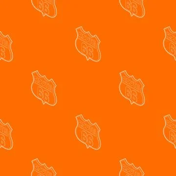 Route 66 pattern vector orange Stockillustratie