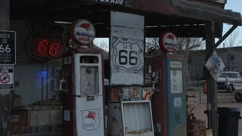 Route 66 pumps Stock-Footage 127048957