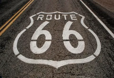 Route 66 roadway Stock Photos