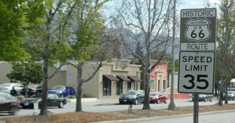 Route 66 Sign in Arcadia  Stock Footage 60636918