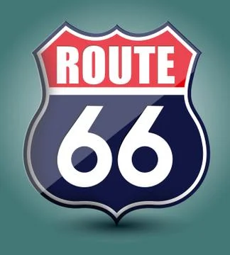 Route 66 sign Stock Illustration