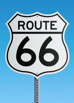 Route 66 sign Stock Illustration