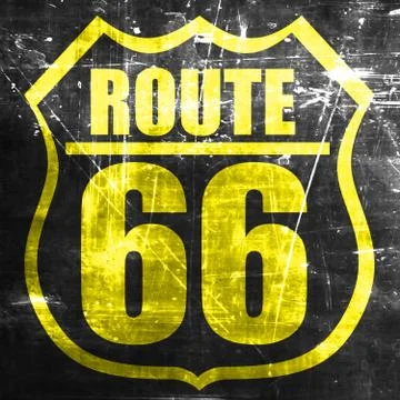 Route 66 sign Stock Illustration