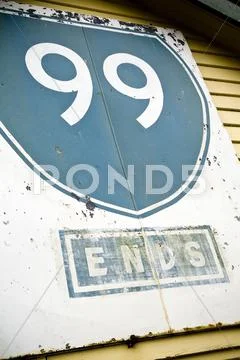 Route 99 sign Stock Photos