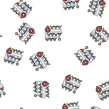 Route and direction of parade vector seamless pattern Illustrazione stock