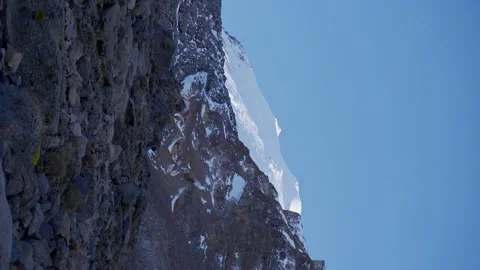 Route of ascent of the citlaltepetl volcano summit, the highest in Mexico Stock Footage 219954722