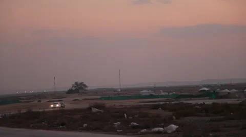 Route in Bahrain countryside Stock Footage 59591572