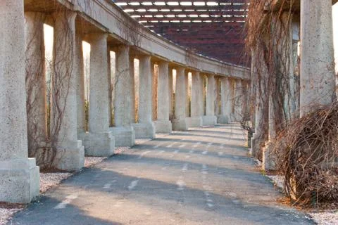 Route between columns Stock Photos
