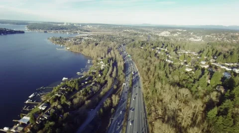 Route Between The Lake And The Forest Video stock 46063431