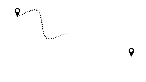 A route between two locations	 Stock Footage 326705571