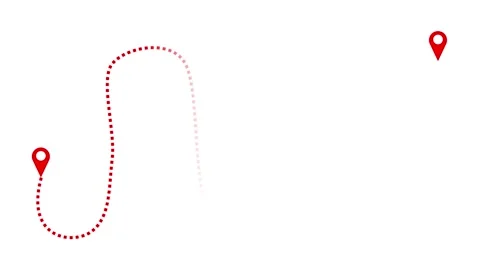 A route between two locations	 Stock Footage 326705573