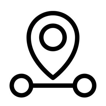 Route Between Two Locations Icon Иллюстрация