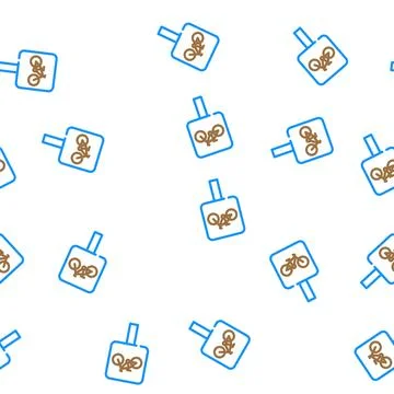 Route for bicyclist vector seamless pattern 스톡 일러스트