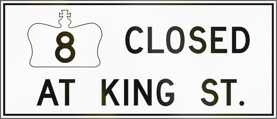 Route Closed in Canada Stock Illustration