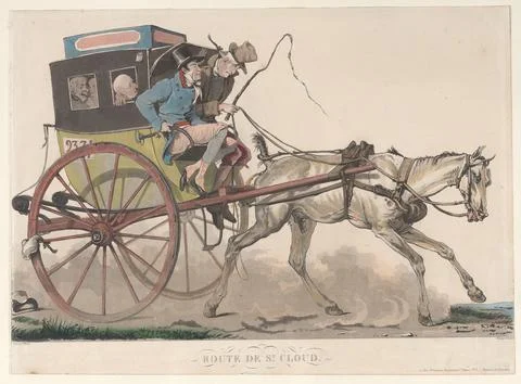 Route de St. Cloud 1816 Louis Philibert Debucourt. Route de St. Cloud. Afte.. Stock Photos