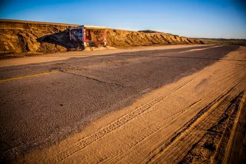 ROUTE WITH DUNES Stock Photos