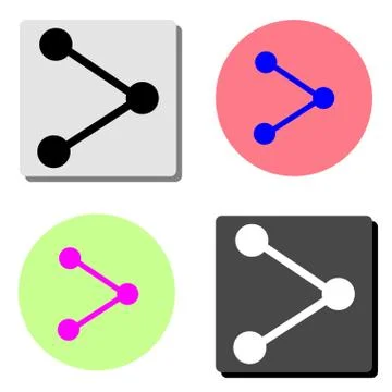 Route. flat vector icon Stock Illustration