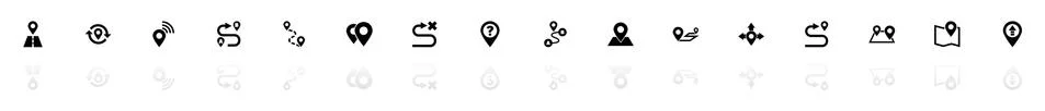 Route - Flat Vector Icons Stock Illustration