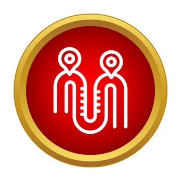 Route gps navigation pins showing a path イラスト素材