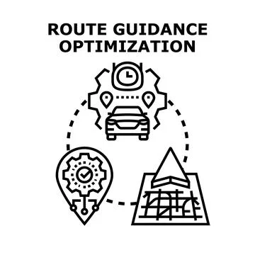 Route guidance optimization concept for navigation technology Illustration