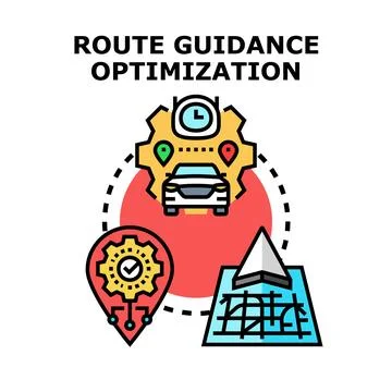 Route guidance optimization concept for navigation technology Stock Illustration
