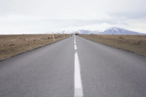 Route in Iceland. Stock Photos